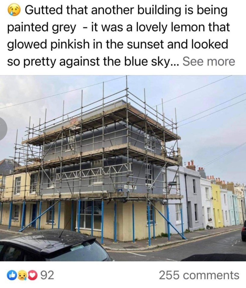 Andy Nesbitt couldn’t believe the outpouring of anger at him for painting his yellow building a ‘smart grey’ colour