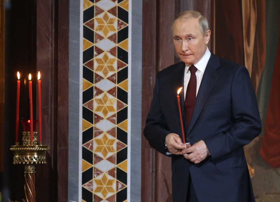 Vladimir Putin appeared frail and unsteady at the church service