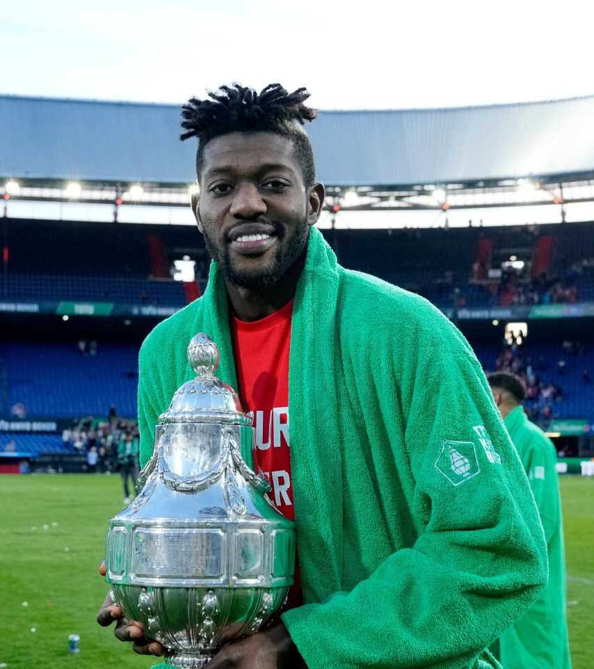 Ibrahim Sangare with the Dutch Cup after PSV's win over Ajax last weekend