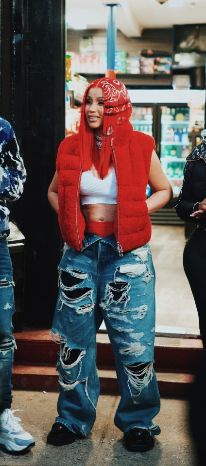 Cardi B was shooting a music video in New York this week