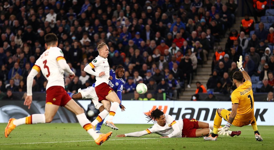 Leicester equalised with Ademola Lookman in the second half against Roma