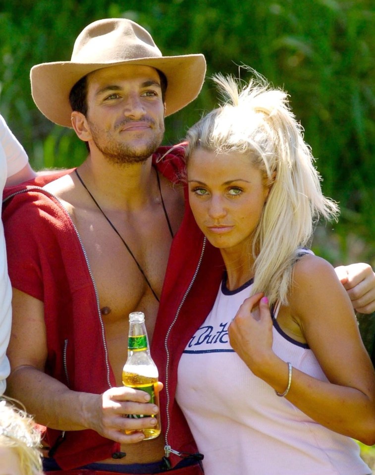 Peter Andre with Katie Price on I'm A Celeb in 2004