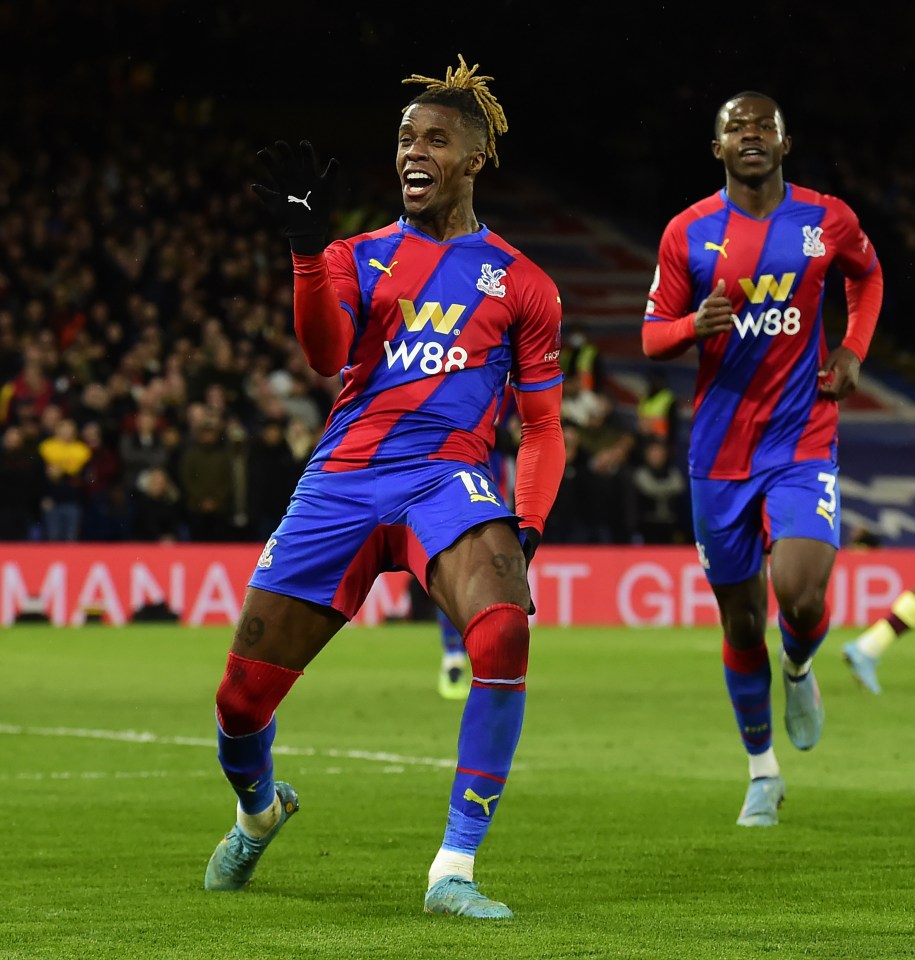 Zaha proved to a handful for the Arsenal defence all match