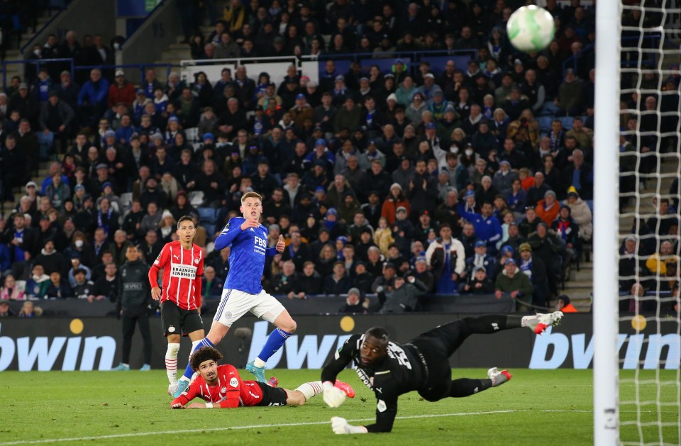 Harvey Barnes came the closest to breaking the deadlock - hitting the post in the first half