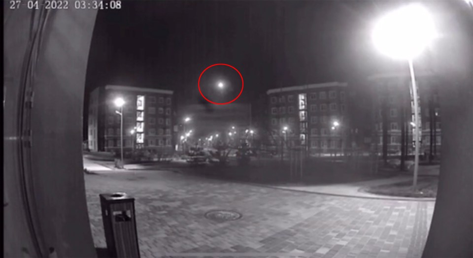 CCTV footage appeared to show anti-air missiles being fired