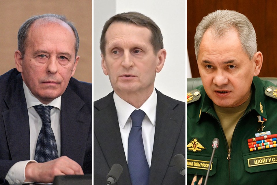 Alexander Bortnikov,  Sergei Naryshkin and Sergei Shoigu are also Putin confidantes