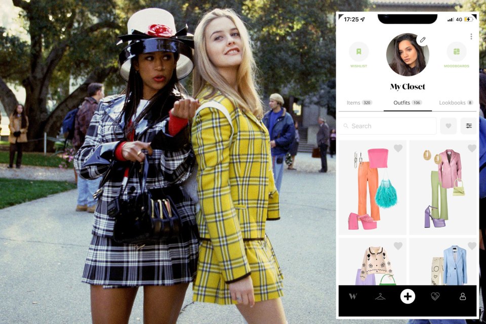 Whering creates a virtual wardrobe of your real life clothes - just like Cher in Clueless