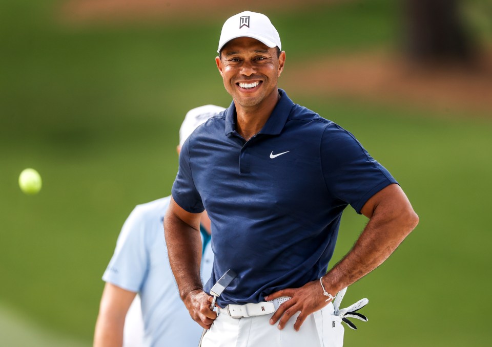 Woods played with a smile at Augusta