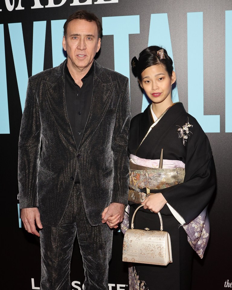 Nicolas walked the red carpet with his pregnant fifth wife Riko Shibata, who is 31 years his junior