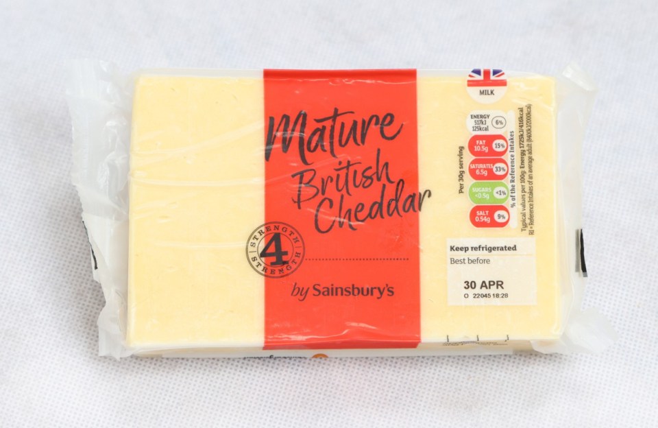 Sainsbury's cheddar was one of the best but was slightly more pricey