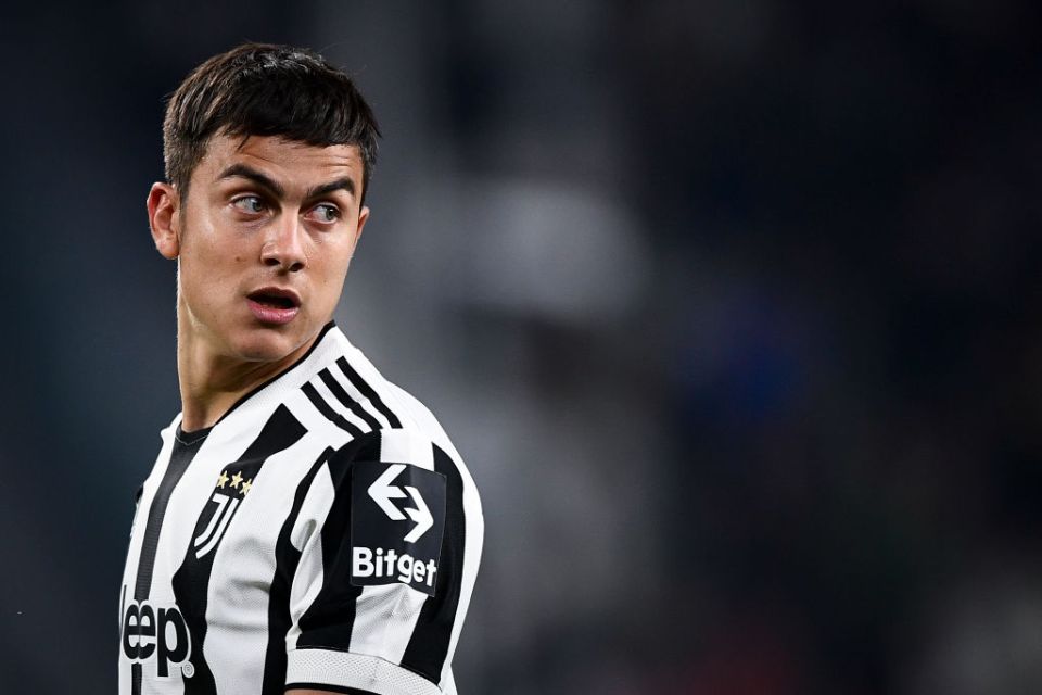 ALLIANZ STADIUM, TURIN, ITALY - 2022/04/20: Paulo Dybala of Juventus FC looks on during the Coppa Italia semi-final second leg football match between Juventus FC and ACF Fiorentina. Juventus FC won 2-0 over ACF Fiorentina (3-0 on aggregate) and moved on to the final. (Photo by NicolÃ² Campo/LightRocket via Getty Images)