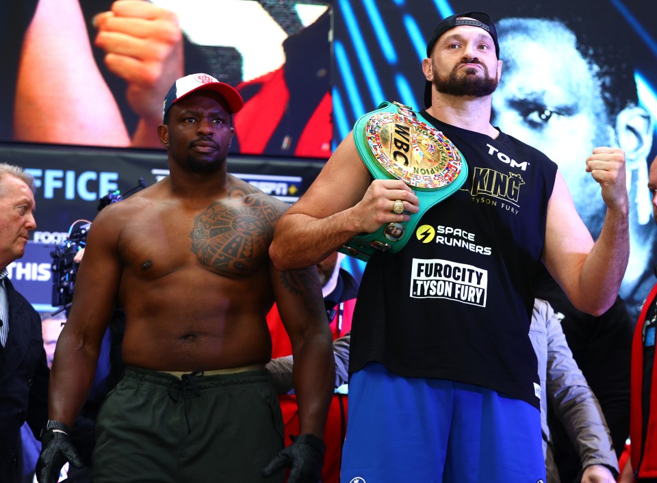 Dillian Whyte and Tyson Fury face off tonight