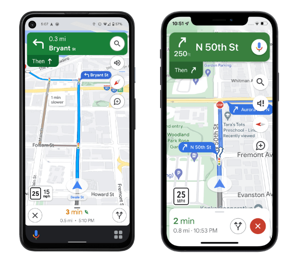 Google Maps now shows drivers the locations of stop signs and traffic lights