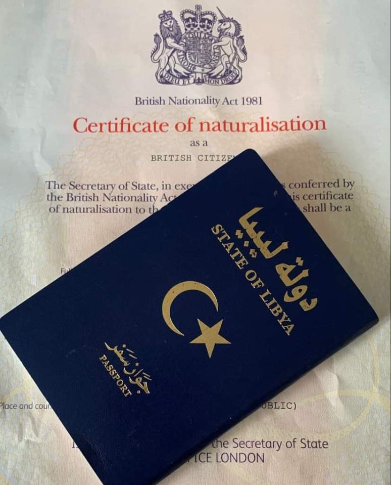 The siblings were shocked when a Libyan man's passport turned up in the post