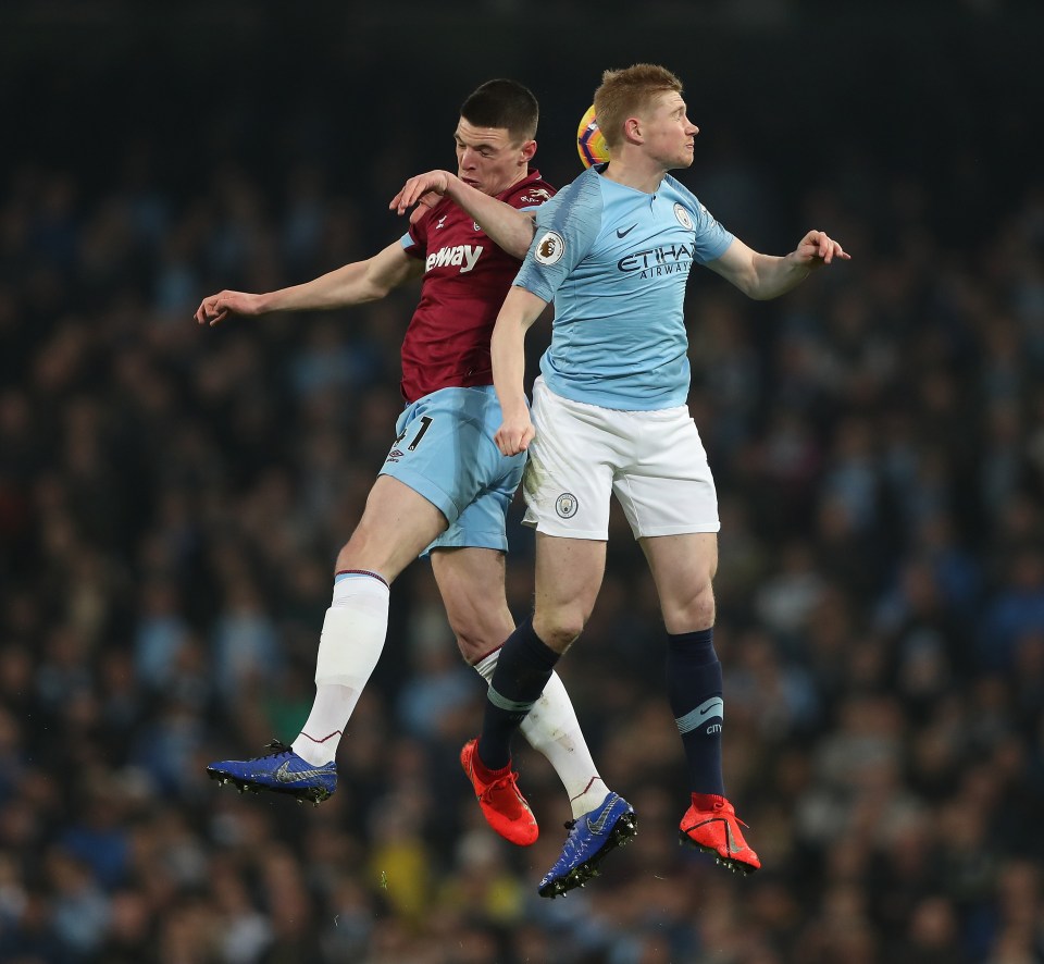 Kevin De Bruyne came second in the FWA vote, while Declan Rice finished in third