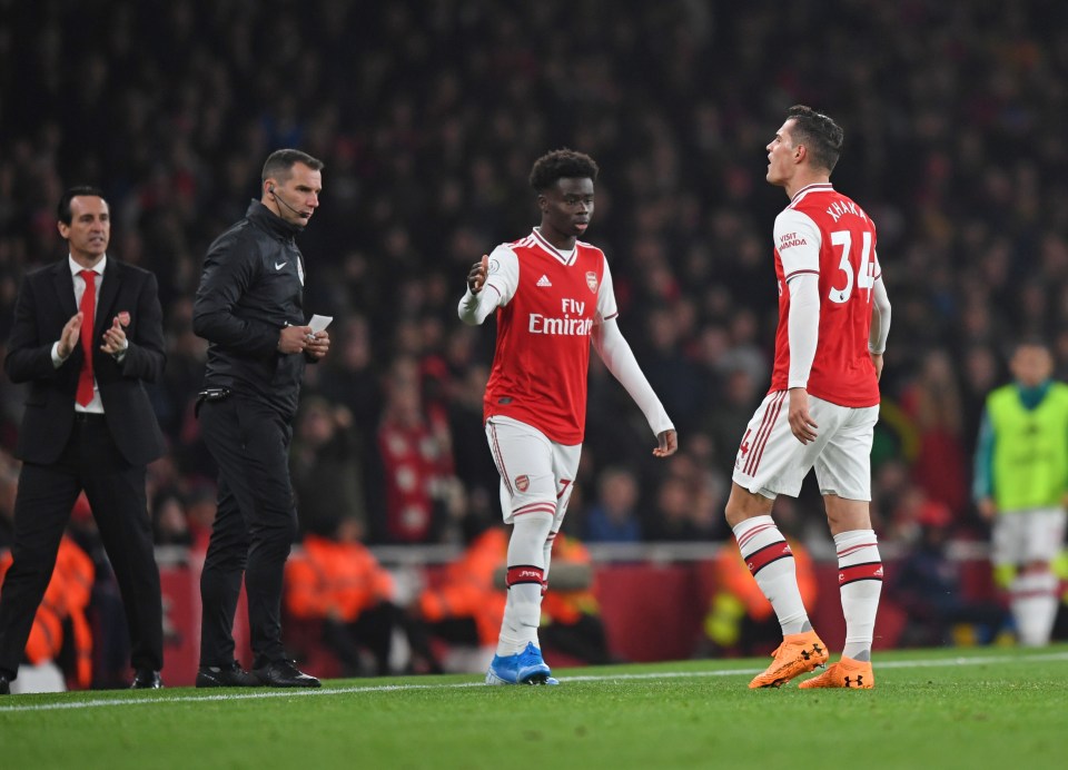 Granit Xhaka reacted angrily towards Arsenal fans after he was substituted against Crystal Palace in 2019