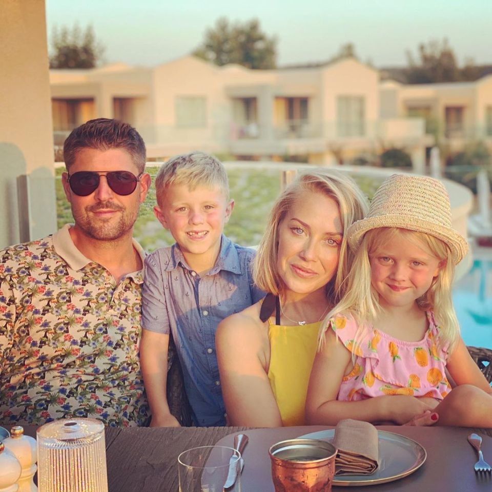 Laura with her ex Alex and their kids Rocco and Tahlia