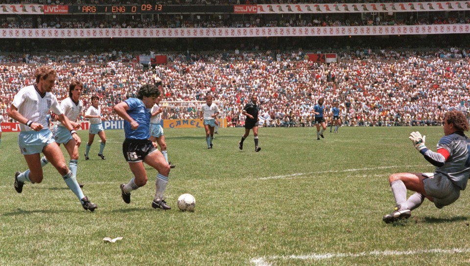 Maradona followed up his Hand of God goal with the mesmerising solo effort