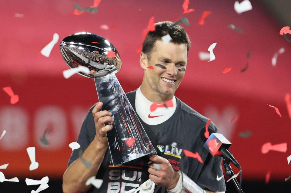  Tom Brady, seen here after winning the Super Bowl in 2020, is widely regarded as the greatest quarterback of all time