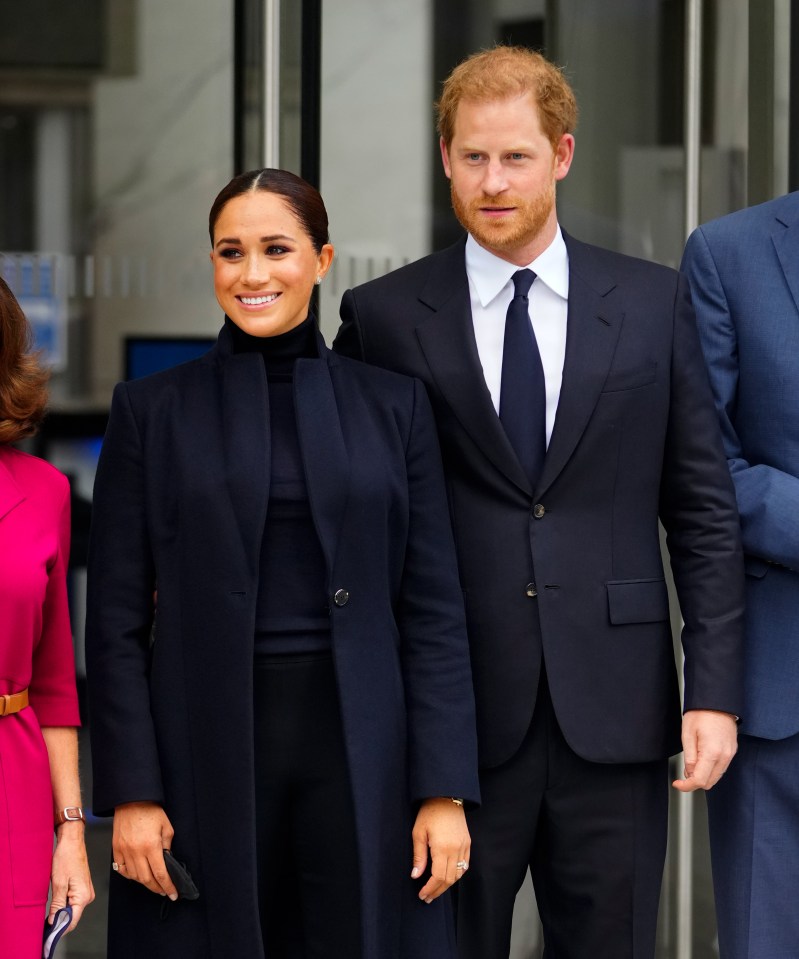 Meghan Markle and Prince Harry visit the 1 World Trade Center in New York City in September 2021