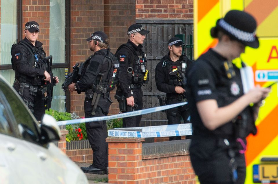 Emergency services at the scene near the Belfairs Methodist Church