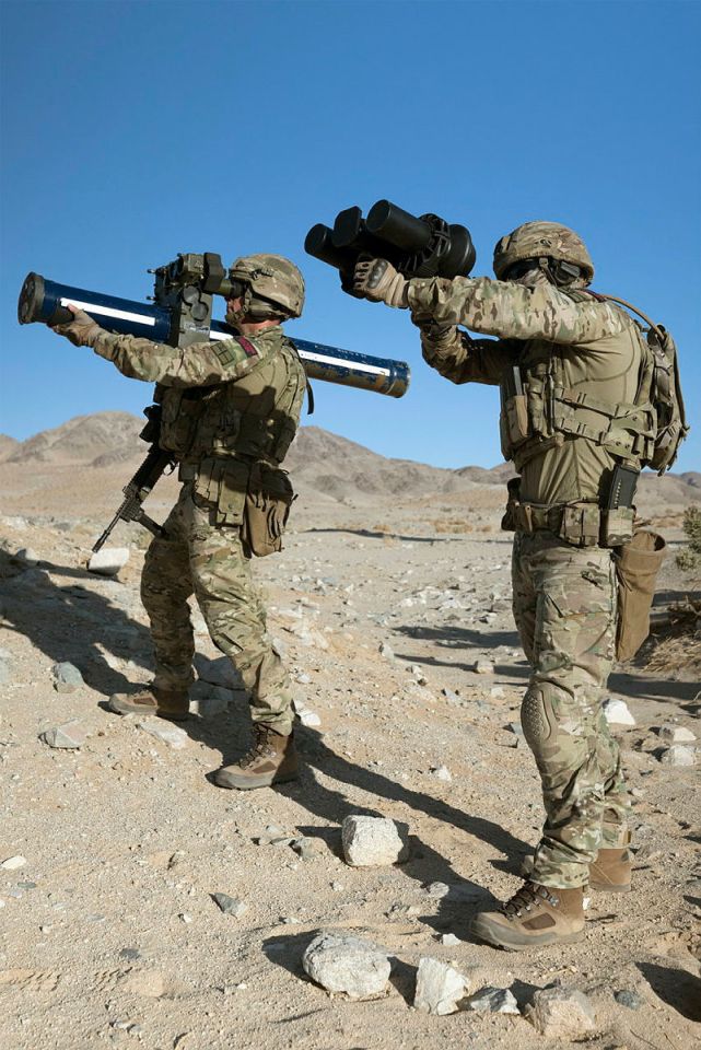 The missile being fired on a training exercise by British soldiers