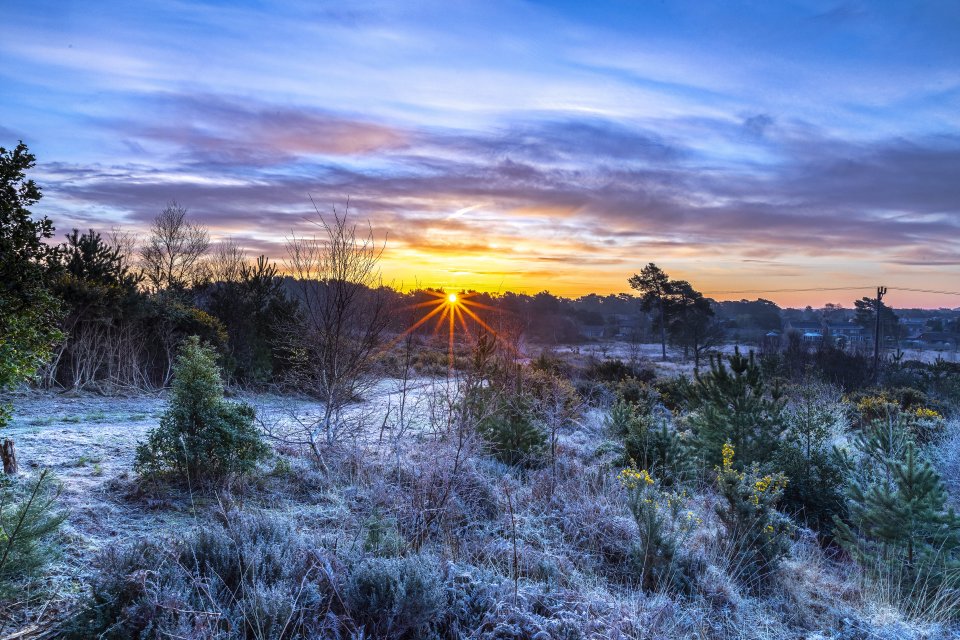 St. Leonards in Dorset  saw the temperature drop to -3C this morning