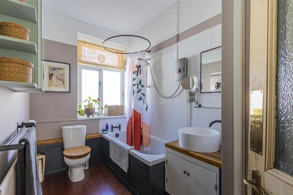 The property has a stylish first floor bathroom