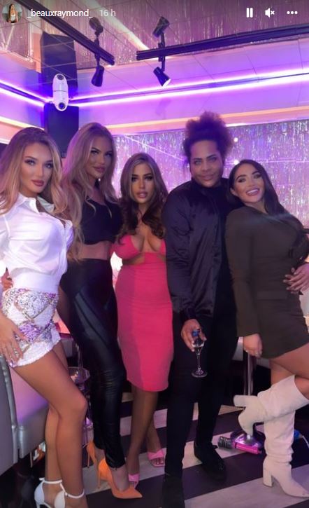 Chloe, pictured far right, was on a boozy night out with pals