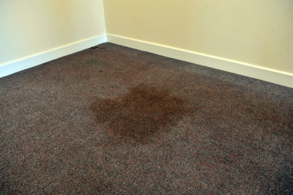 Residents claims yobs poo and urinate all over the floor leaving vile stains