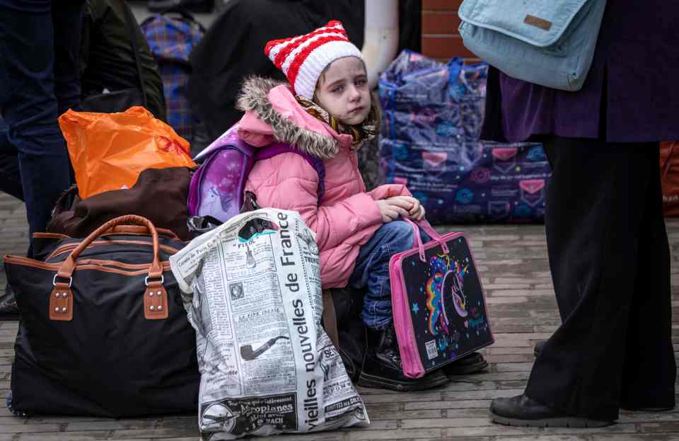 Some 120,000 Ukrainian children have reportedly been kidnapped since the start of the war (file image of a displaced child)