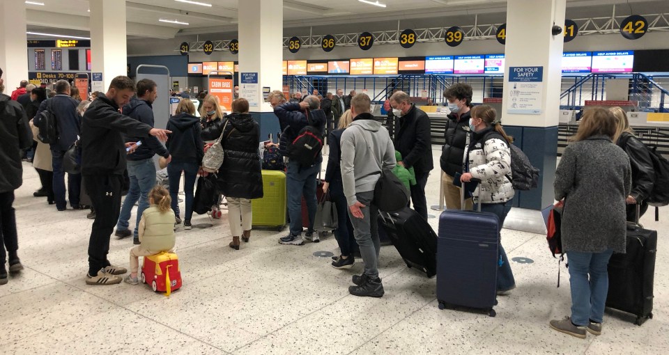 Families who left four hours before their flights said they were worried they might miss them