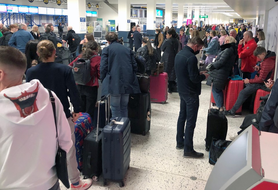 Some travellers complained of being stuck in queues for hours