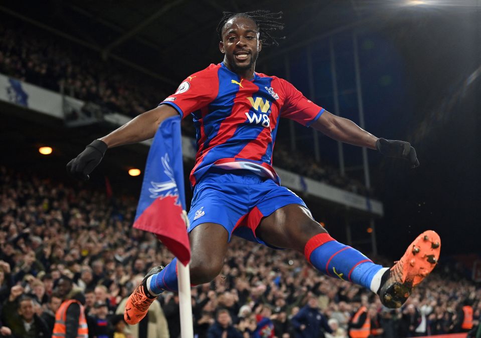 Mateta wheeled away in delight after scoring his fourth Premier League goal of the campaign