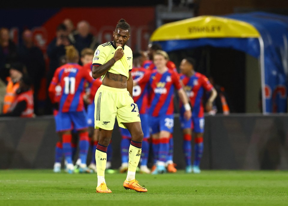 Nuno Tavares was hooked by Arsenal boss Mikel Arteta at half-time following a dire 45 minutes at Selhurst Park