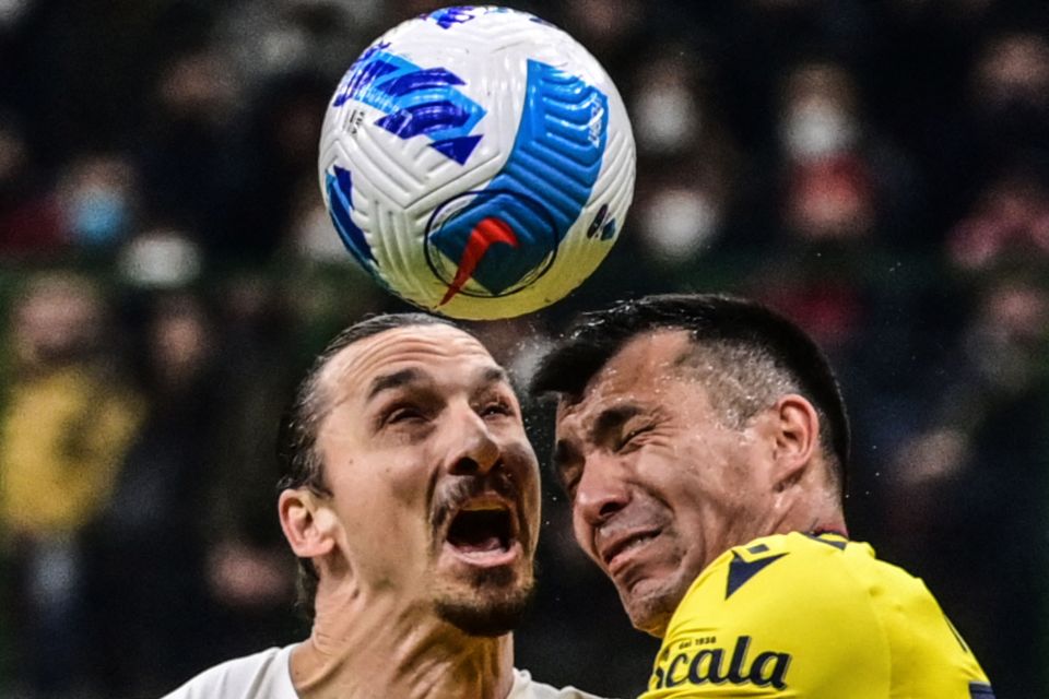 The pair collided heads while going for the ball late in Milan's 0-0 draw with Bologna