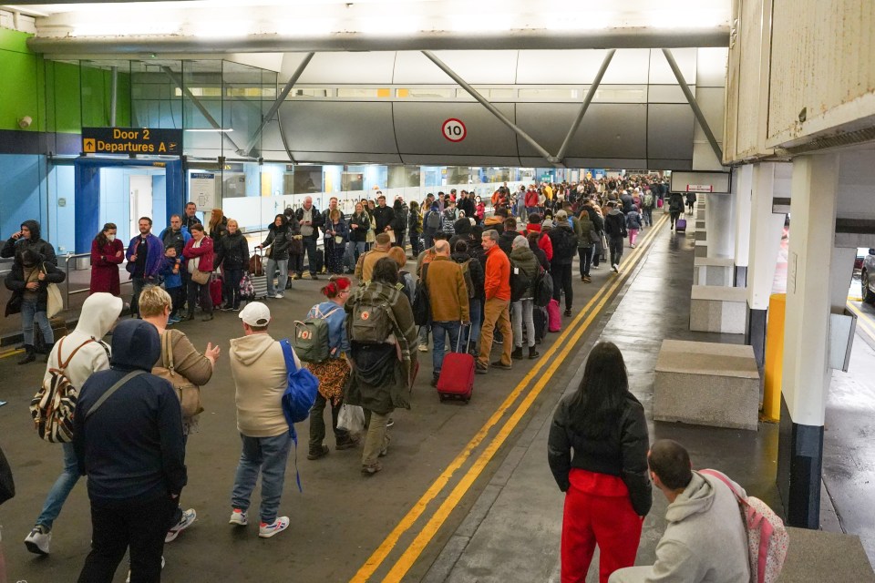 Many are now heading to the airport hours before their flight, with queues starting at 3.30am