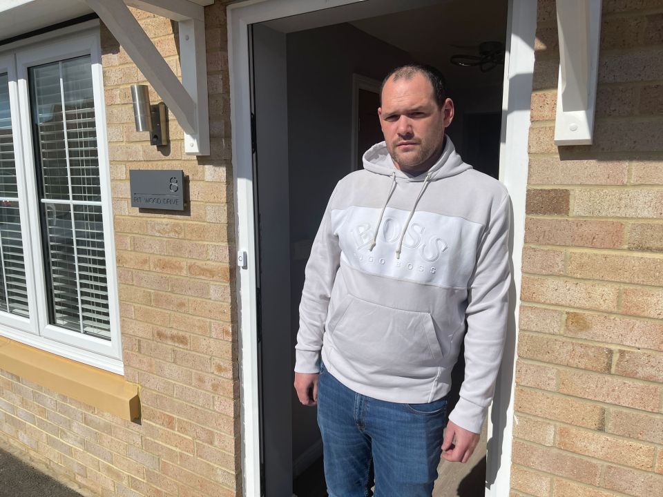 Nicky Davies outside his home on the Morley Carr estate in Yarm