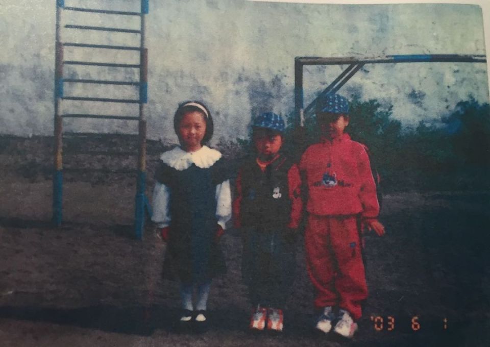 At primary school in North Korea in 2003