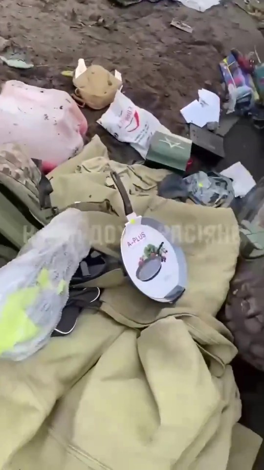 Looted frying pans were among the goods taken by Russian soldiers