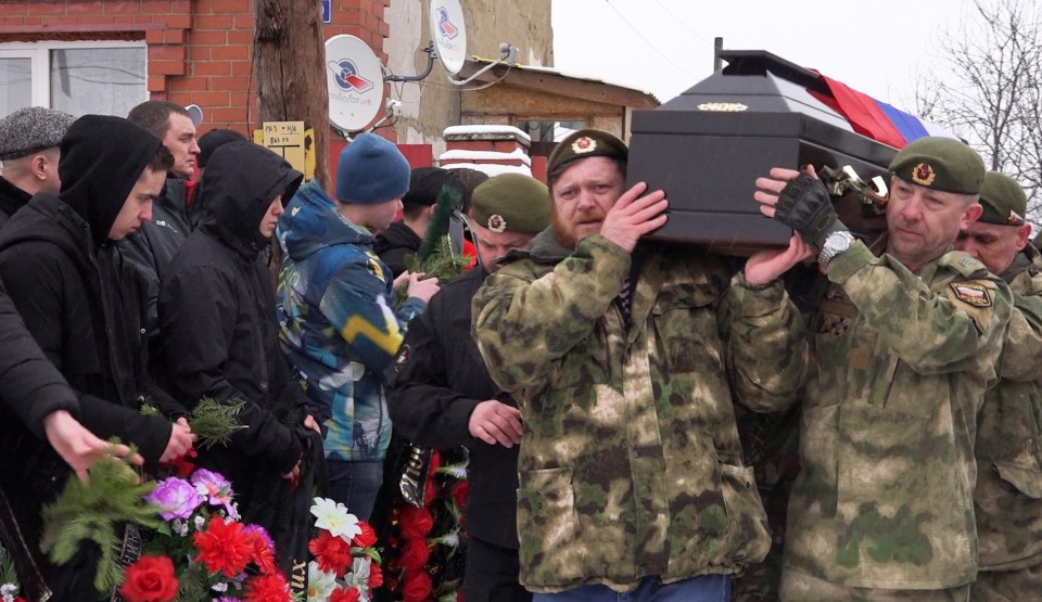 Russian families have been burying their loved ones returning from the front line in Ukraine