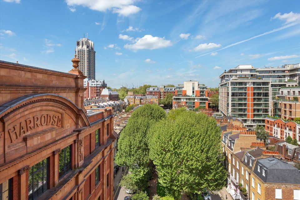 The central London pad in Knightsbridge is down the street from Harrod's