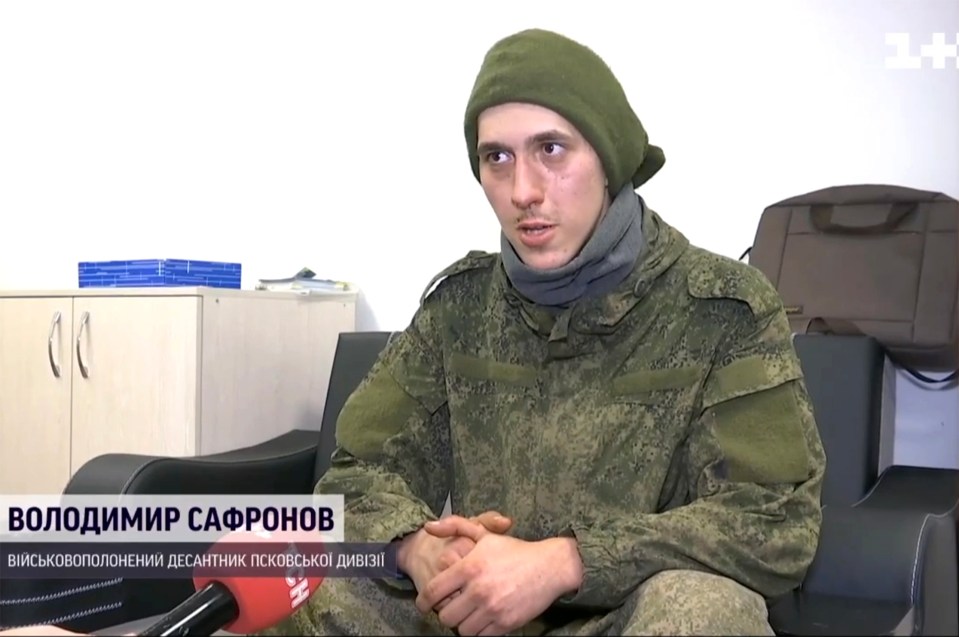 Captured paratrooper Vladimir Safronov