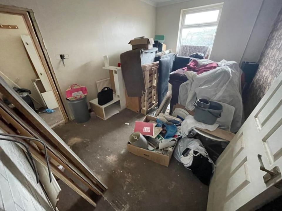 The house boasts four-bedroom but they will need clearing out