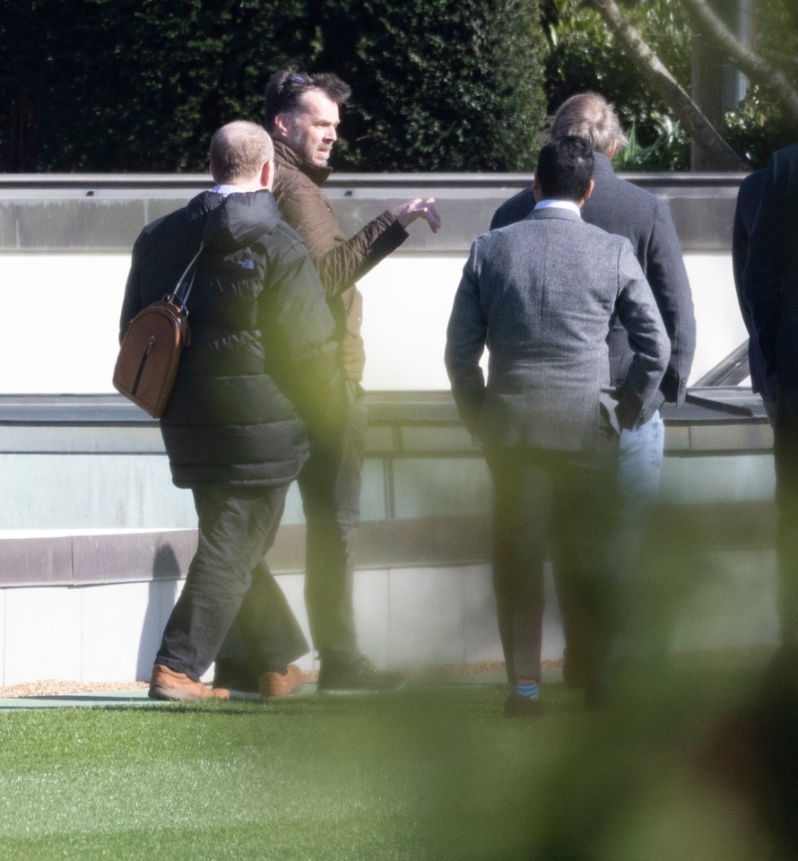 The group are taken on a tour around the Chelsea training ground