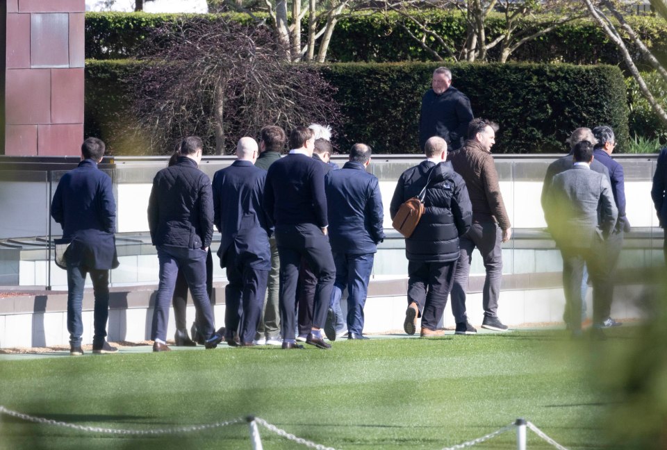 Todd Boehly's consortium take a tour of Cobham as they look to complete a takeover of Chelsea