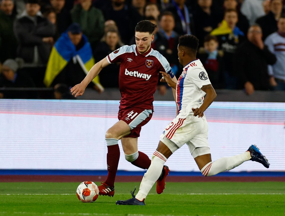 West Ham have slapped £150m price tag on Declan Rice's head