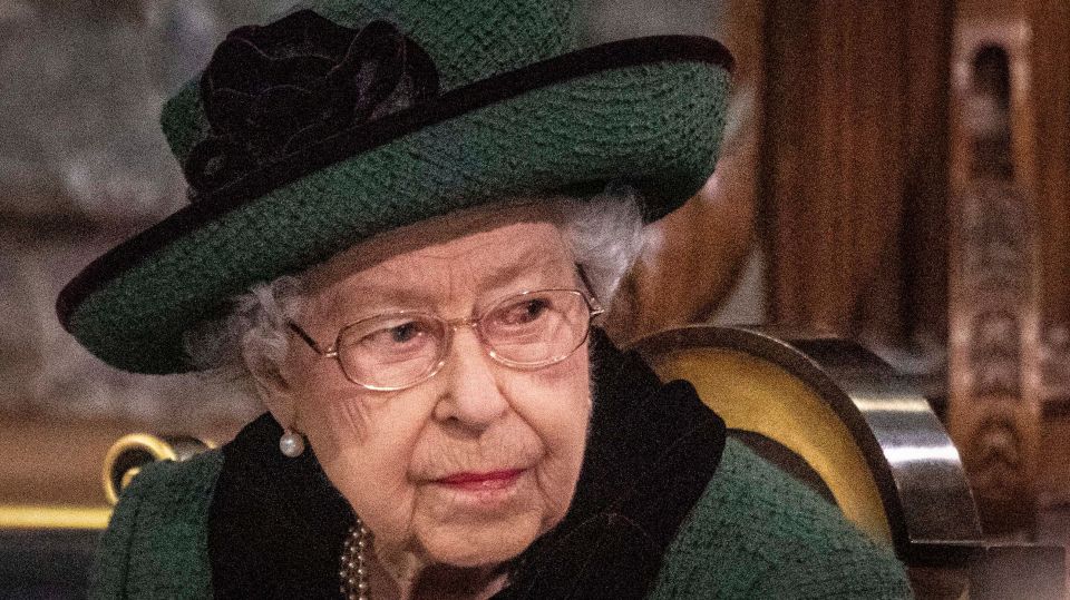 The monarch looking emotional at Prince Philip's memorial service on March 29, 2022