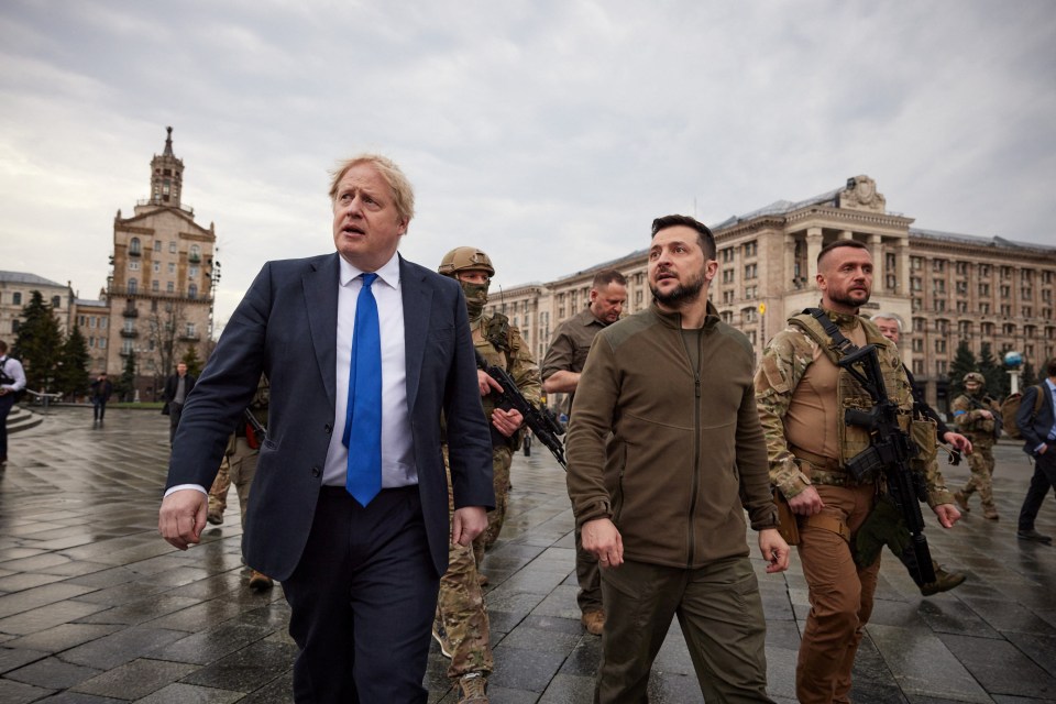 Boris Johnson secretly took the train to war-torn Kyiv for talks with Ukrainian president Voldymyr Zelensky