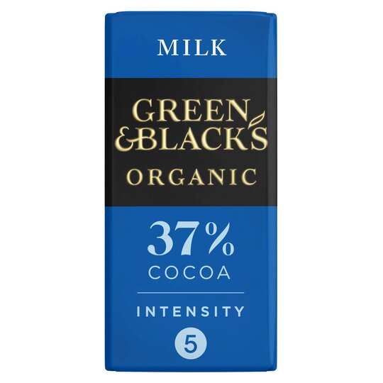 Green & Black’s organic milk chocolate is £1.50 at Tesco with a Clubcard